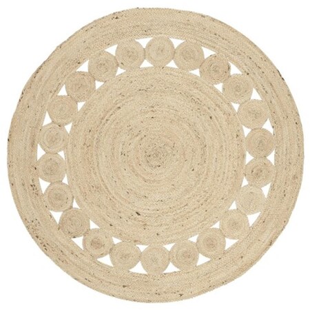 Safavieh 3 x 3 ft. Round Natural Fiber Hand Woven Rug, Ivory NF364B-3R
